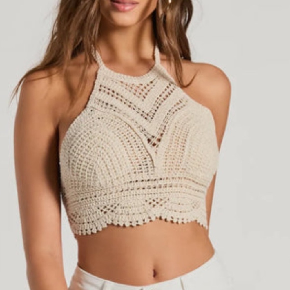 Crochet halter top